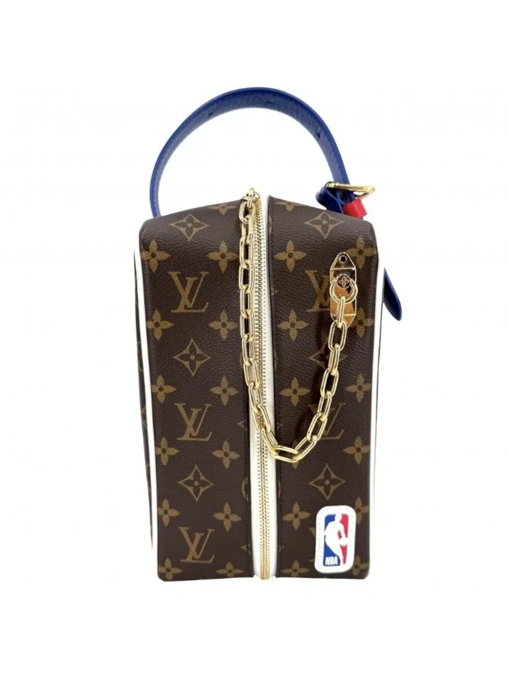 Louis Vuitton Handbag Monogram Nba Crocodile Drop Kit Collaboration Brown Gold
